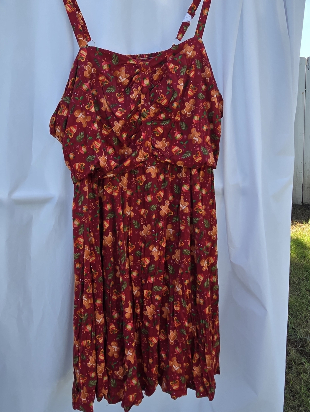 Red Floral Tiered Sundress